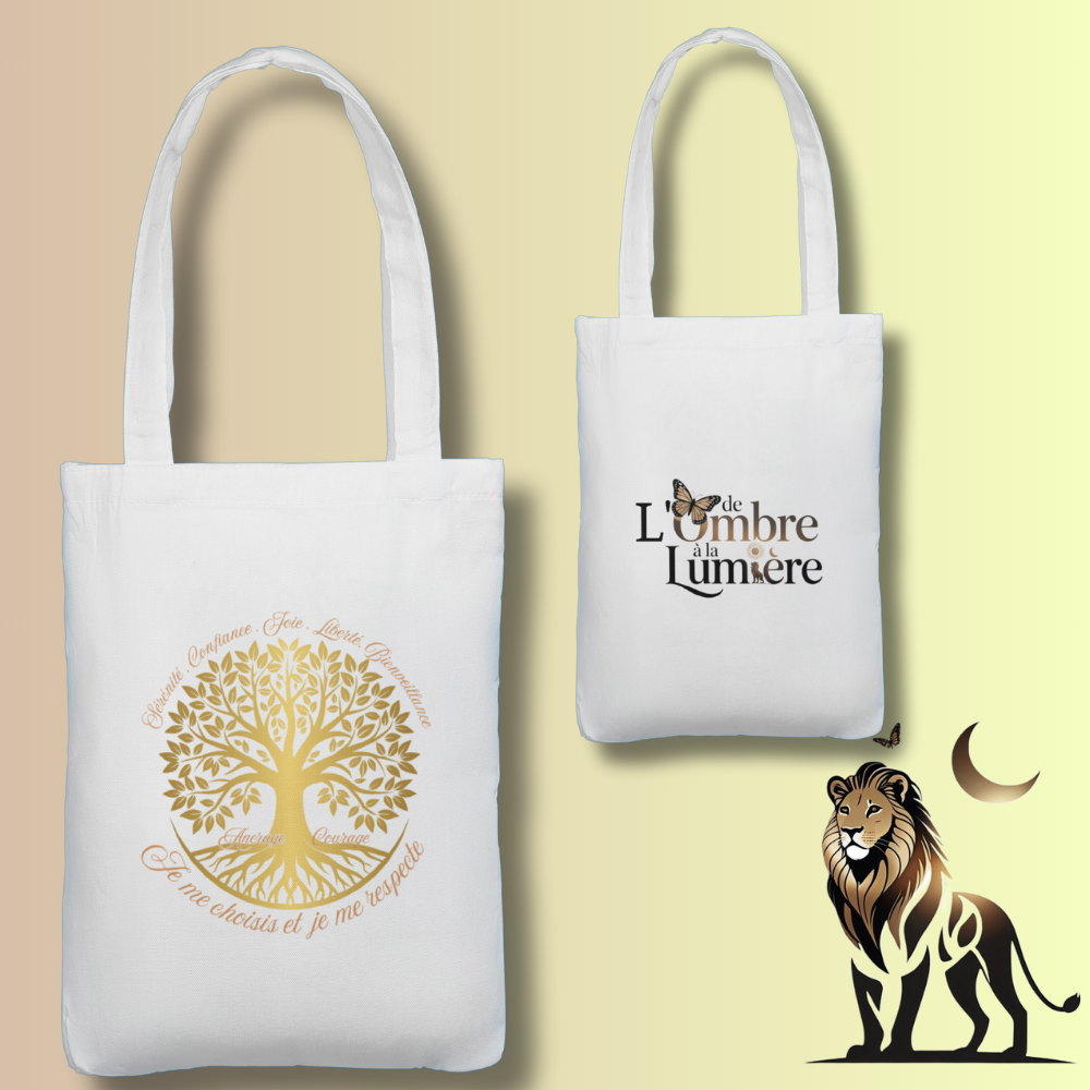 Tote Bag “Je me choisis et je me respecte” – Arbre de Vie 🌿