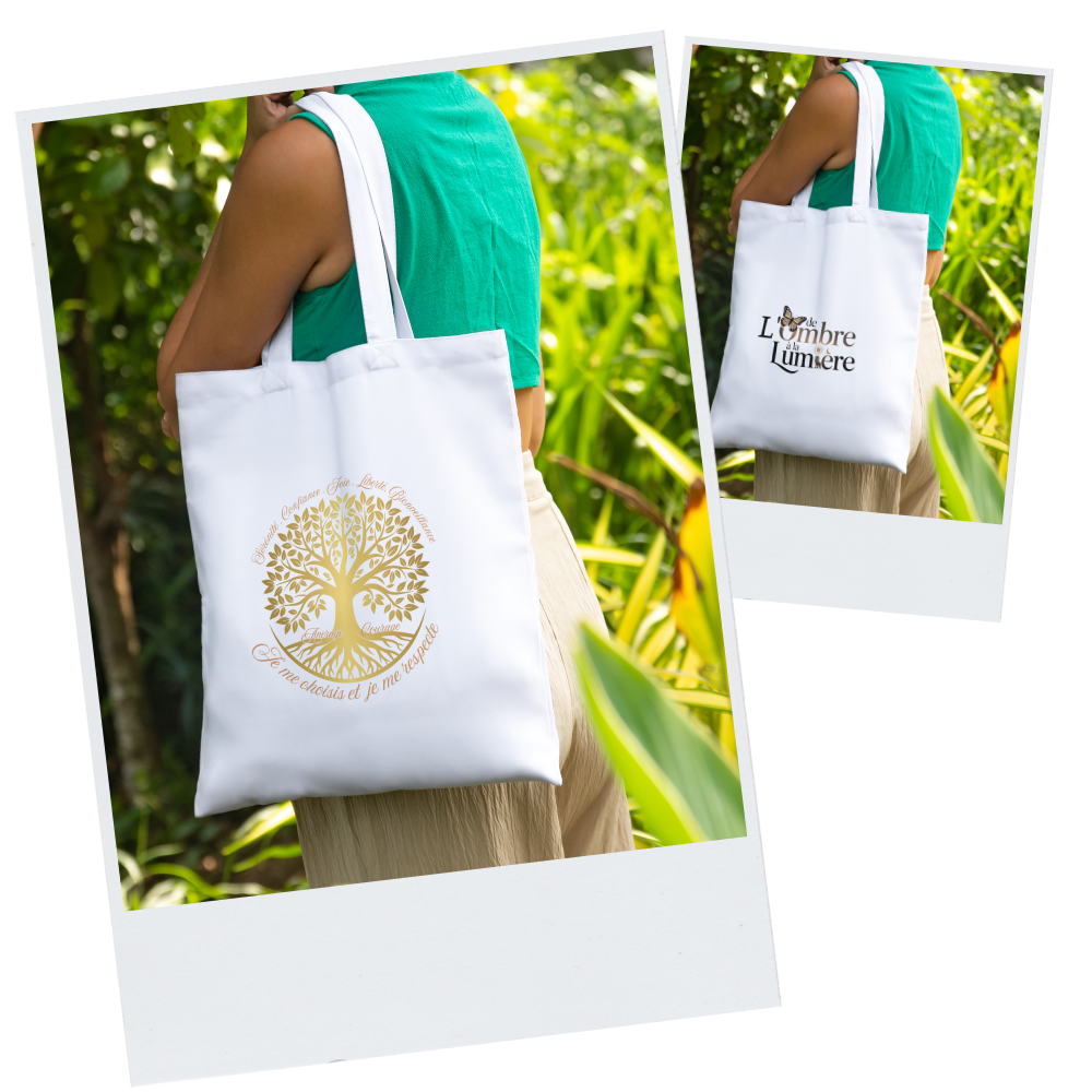 Tote Bag “Je me choisis et je me respecte” – Arbre de Vie 🌿