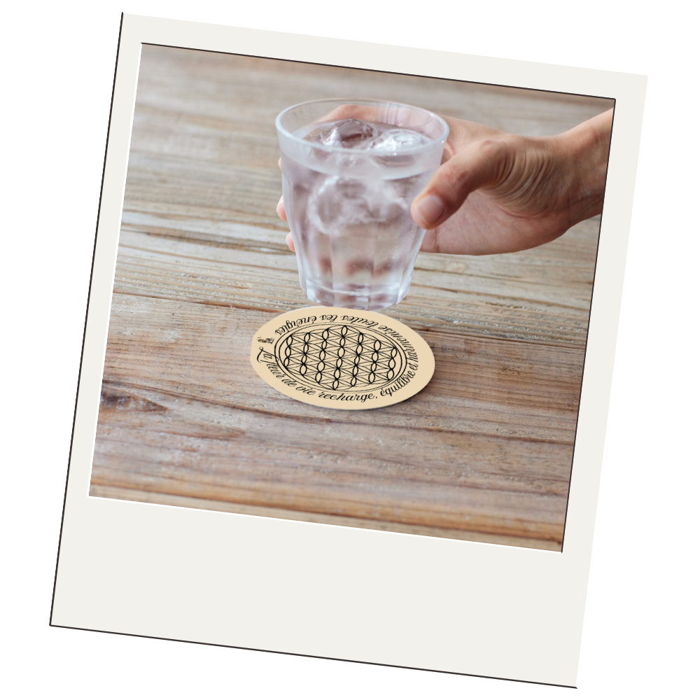 Dessous de verre “Fleur de Vie” – Recharge énergétique